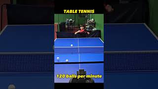 Nikolina vs Amicus Prime at maximum speed - 120 balls per minute - Table tennis