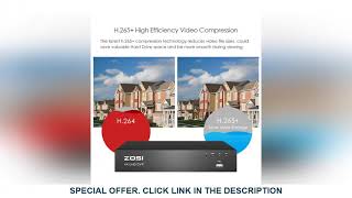 ☑️ Sale 75% Off ZOSI H.265 4K 8CH Ultra HD CCTV Surveillance DVR 4IN1 Digital Video Recorder Motion