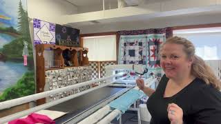 Part 1 How to make a Tote Bag on a Handi Quilter longarm quilting machine