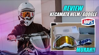 Review kecamata helm cross google 100 persen