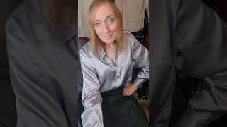 Update and Silver 1990s satin blouse, officewear.