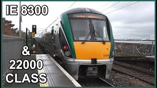 Irish Rail 8300 Dart + 22000 ICR Trains - Blackrock Station, Dublin