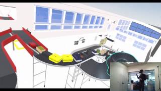 Emulate3D Interactive Baggage Handling System with the HTC Vive