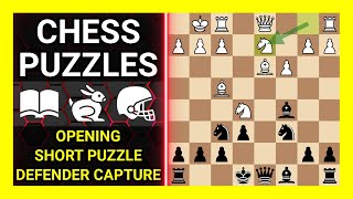 Chess Puzzles to Practice. Themes: Opening, Short puzzle, Capture the defender. Learn