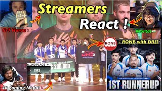 DRS with RONB😍| 3crore+ Earned💸 From PMGC 2022❤️‍🔥| DRS 2nd in PMGC 2022| Streamers React🇳🇵🇮🇳