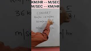 Km/hr को M/Sec में और M/Sec को Km/hr में बदलो कुछ ही सेकंड्स में #shorts #trending #viral