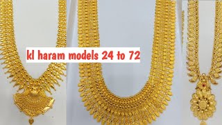 gold kl haram and necklace models in 24 g to 72 /gold light weight malai