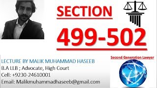 SECTION-502 PUNISHMENT OF DEFAMATION (CHAPTER - XXI ) OF DEFAMATION OF THE PAKISTAN PENAL CODE 1860