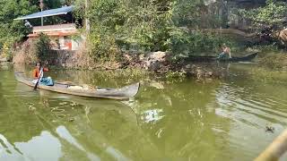 Single women riding canoe boat in god’s own country Kerala | kerala