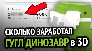 Сколько я заработал на 3D динозаврике гугл хром? (за 1 неделю)