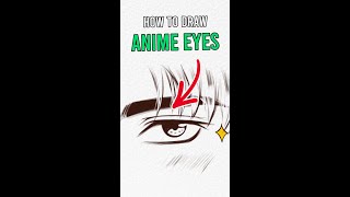 How to draw Anime eye shapes 👀🌟 #shorts