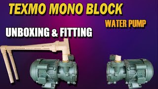 Texmo 0.5 HP Mono Block Water Pump Unboxing & Fitting Texmo DMS02 Mono Block Water Pump Telugu lo