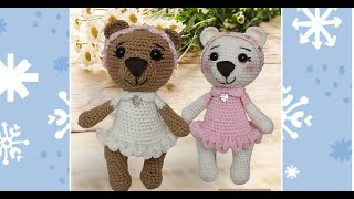 OSITA BAILARINA AMIGURUMI / OREJAS, BRAZOS Y BOZAL / VERSIÓN (DIESTRO)