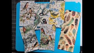 #BirdJournalChallenge Working on Decoupaged Journal Tags and a Page For the Bird Journal