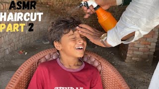 ASMR  HAIRCUT VIDEO REAL WITH BARBER RAMZAN PAKISTANI ISTANTS SALEEP ASMR