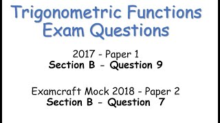 LCHL   Trigonometric Functions Exam Questions