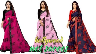 💖fancy net sarees collections💖bollywood sarees collections💖net embroidery sarees online shopping 5