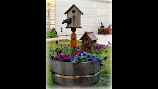 25  DIY ideas to reuse old wine barrels in garden decoration I Green garden plants