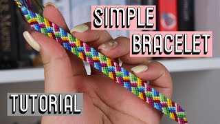 DIAMOND CANDY STRIPE TUTORIAL [CC] || Friendship Bracelets