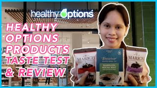 HEALTHY OPTIONS PRODUCTS TASTE TEST & FIRST IMPRESSION REVIEW | TEA & CHOCOLATES || Lhara Barnig