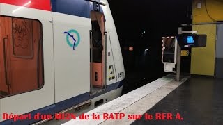 RER A- Départ d'un MI2N à Nanterre-Prefecture.