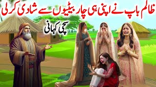 Zalim baap ny apni 4 bityun sy shadi kr li | sacha waqya | Real khani |