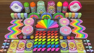 RAINBOW Slime I Mixing random into Piping Bags Glossy Slime I Satisfying YEN Slime Video #594