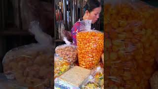 Snacks, snacks in food market