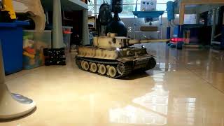 Full Metal Tiger I RC tank, Barrel smoke effect when firing.  good-goods-online.com