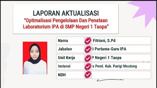 EVA FITRIANI, S.Pd. - Ujian Laporan Aktualisasi Latsar CPNS Angkatan XCVIII (98) Kab. Parigi Moutong