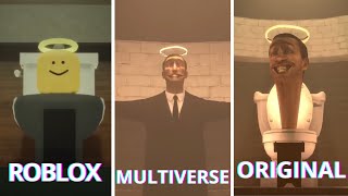 Skibidi Toilet - ORIGINAL vs ROBLOX vs MINECRAFT vs MULTIVERSE (ALL EPISODES) skibidi bop yes yes