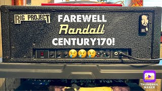 Randall Century170 (Dimebag tone) Farewell Video!! #pantera #dimebag #randallamps #groovemetal #help