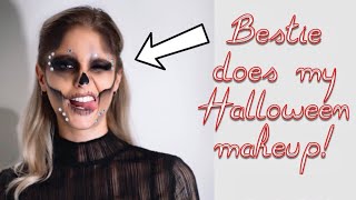 My bestie does my HALLOWEEN makeup (gone wrong!)