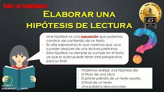 2° SEC Taller de habilidades Hipótesis de una lectura