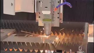 6KW fiber laser cutting machine flying cutting