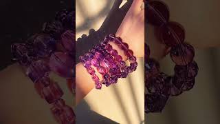 Different amethyst beads bracelet #crystaljewelry #bracelet #amethyst #luxurygift #beading #fyp