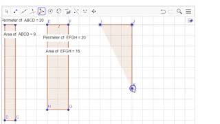 Ch 12.8 Comparing Rectangles with a Perimeter of 20 cm Solutions