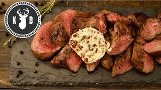 Pan Fried Venison,  Bacon & Black Pepper Butter | Kitchen Daddy