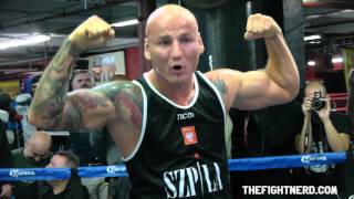 Artur Szpilka boxing - Wilder VS Szpilka Press Workout