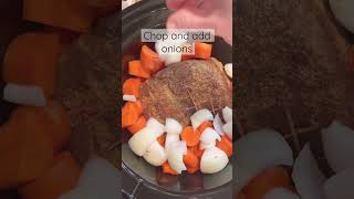 🤤 How to make roast in crockpot ~ TENDER crockpot roast #traditionalcooking #crockpotcooking