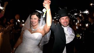 Beautiful Brides! Love That Sparkler Arch!