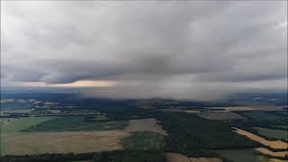 Aerial Thunderstorm Rain Core Timelapse