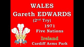 Gareth Edwards 2nd try - 1971 Five Nations vs Ireland at Cardiff Arms Park