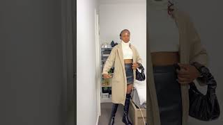 #leatherfashion #leatherskirts #skirt  #shortsyoutube #outfitinspiration #grwm #neutraloutfits