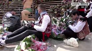 Fallas 2023 Ofrenda de flores con la Banda de Música La Monumental de Santa Cruz de la Zarza TOLEDO