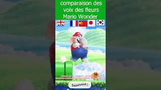 Comparaison des voix des fleurs Mario Wonder (en/fr/cn/jp/kr)