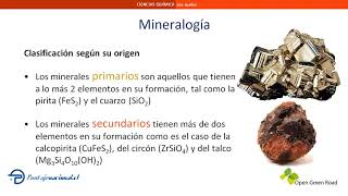 Propiedades y clasificación de minerales - HUMBERTO SORIA