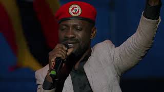 Bobi Wine's presentation through music at the Copenhagen democracy summit.