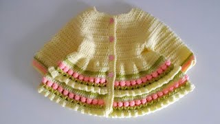 Crochet #33 How to crochet the "carnival" baby cardigan / Part 2