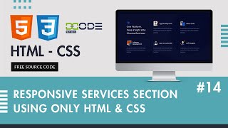 Responsive Our Services Section Using HTML & CSS | Our Services HTML Code